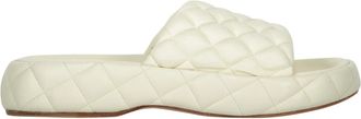 Bottega Veneta Geweven Leren Muiltjes - Dames - Sandalen - Wit - 36 EU - Leer - Schoenen
