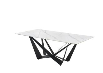 Pondecor Interiorismo Mesa de comedor de dise&ntilde;o con tapa m&aacute;rmol. 200&times;100&times;76 cm