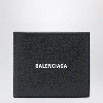 Balenciaga Black horizontal wallet with logo