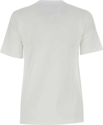 Burberry Womens White Cotton T-Shirt Exterior