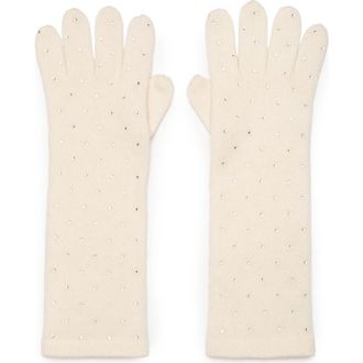 Generation Love Coco Crystal Gloves in White at Nordstrom