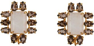 Bounkit Womens Lucille Studs In Brown