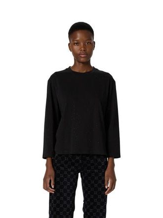 Gerard Darel Hermine Relaxed Long Sleeve Top in Black at Nordstrom, Size Medium