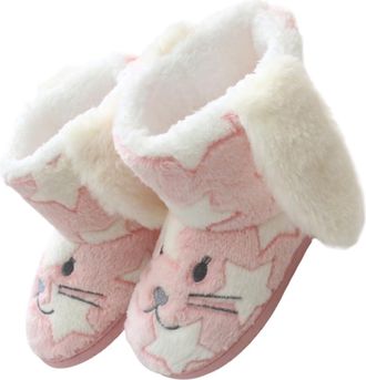 Generic Nordic Pink WomenS Waterproof Snow Boots Size 39/40 with Thick Non-Slip Sole, Warm Fleece-Lined Winter Footwear for Outdoor Casual and Home Use