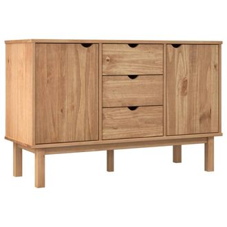 Berkfield Home Sideboard OTTA 113.5x43x73 cm Solid Wood Pine in Brown