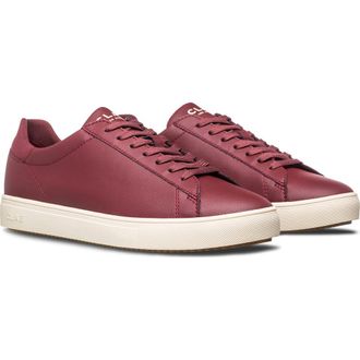 Clae Bradley Faux Leather Sneaker in Bordeaux Grape at Nordstrom Rack, Size 10