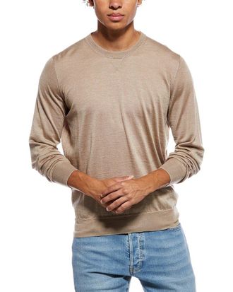 Brunello Cucinelli Cashmere & Silk-Blend Crewneck Sweater