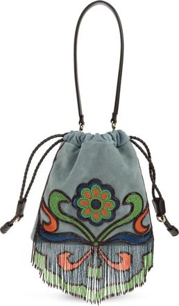 Etro Etro, Bucket Bags, female, Blue, Size: ONE SIZE Kalispera Small shoulder bag