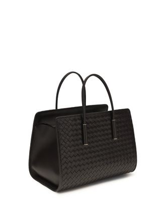Bottega Veneta Womens Tote Bag Barbara Espresso Leather Espresso-Brass Lamb Shoulder Espresso/brass