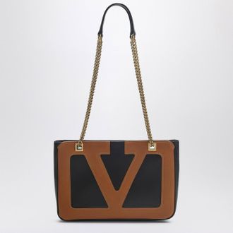 Valentino Garavani Viva Superstar Schwarz/brauner kleiner Tasche