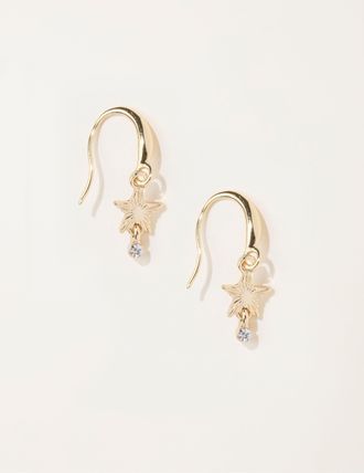 Fat Face FatFace Gold Tone Star Faux Earrings