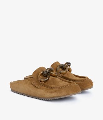 Pedro Garcia Brown suede clog slide | Bilma | Fall-winter 26 |