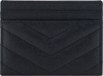 Saint Laurent Womens Leather Cardholder Nero Calf Bos Taurus Wallet