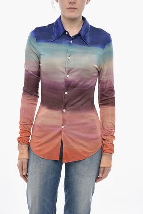 Marni Camicia in Viscosa Stretch con Motivo Degrad&egrave; Marni