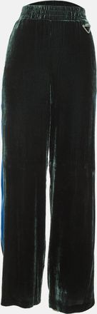 Dion Lee Green/blue Velvet Straight Fit Trousers