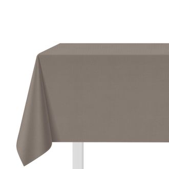 KASANOVA Tovaglia idrorepellente 140x240 cm effetto juta tortora