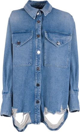 Dondup Denim Classic Distressed Shirt