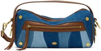 Hammitt Medium Doxie Denim & Leather Shoulder Bag in Silverlake/antique Gold at Nordstrom