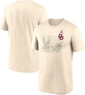 Jordan Brand Mens Jordan Brand Natural Oklahoma Sooners Campus Shadow Legend Performance T-Shirt at Nordstrom, Size Xx-Large