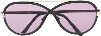 Tom Ford Eyewear top-bar sunglasses - women - Acetate/Metal (Other) - 65 - Black