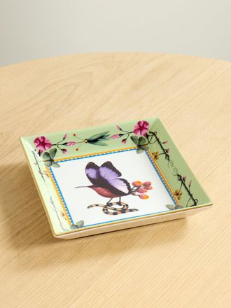 La DoubleJ + Beto Val Vassoio Portagioie In Porcellana Con Finitura Oro - Multicolore