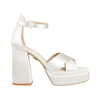 Buffalo Schoenen, Dames, Wit, 40 EU, Leer, Bonny Cross Sandal