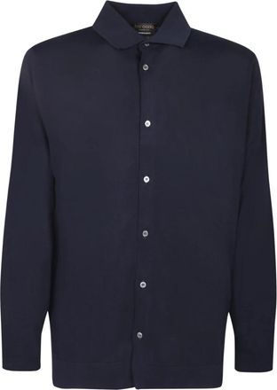 Dell'Oglio Casual Overhemd - Heren - Casual Overhemden - Blauw - L - Overhemden
