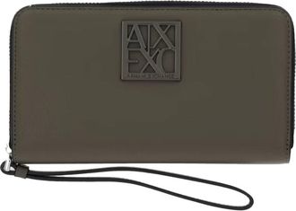 A|X Armani Exchange Logo Portemonnee met rits - Dames - Portefeuilles - Grijs - ONE Size - Polyester - Accessoires