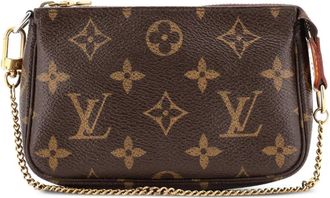 Louis Vuitton Pochette Accessoires Monogram Canvas Mini clutch bag - Bruin