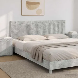 vidaXL Vidaxl Testiera Da Muro Alkmaar Grigio Cemento Legno Ingegnerizzato