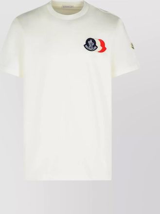 Moncler crew neck embroidered patch short sleeves