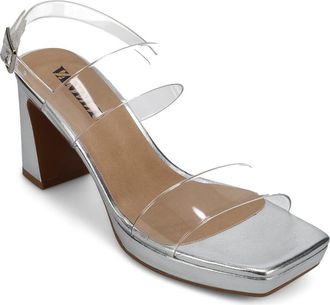 Vaneli Maida Slingback Platform Sandal in Clear at Nordstrom, Size 8.5
