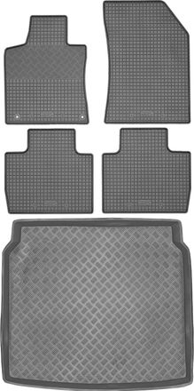 OEM Juego De Alfombrillas De Goma Para Peugeot 508 Ii Sw A Partir De 2018 + Alfombrilla Para El Maletero