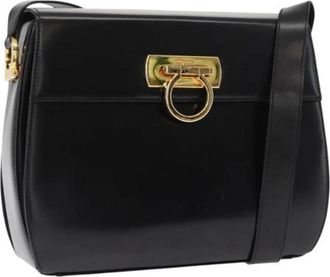 Ferragamo Pre-owned Cross Body Bags, female, Black, Size: ONE SIZE Pre-owned Leather Crossbody Bag