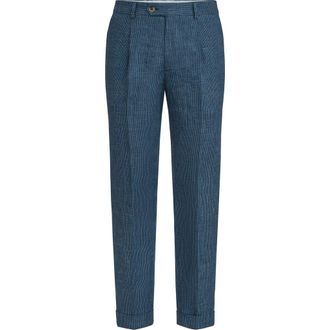 Brunello Cucinelli Houndstooth trousers in Denim at Nordstrom, Size 50 It