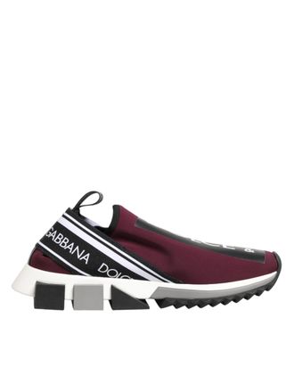 Dolce & Gabbana Maroon Slip On Sorrento Men Sneakers Mens Shoes
