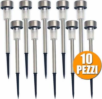 Trade Shop Trade Shop Traesio - Trade Shop - Lampade Of Giardino With Ricarica Solare Paletti Solari Led Luce Bianca Fredda