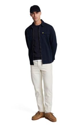 Lyle & Scott Lambswool Blend Crew Neck Sweater in Dark Navy Marl at Nordstrom, Size Xx-Large