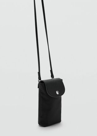 Mango Custodia per cellulare in nylon nero - Donna - Taglia unica - MANGO