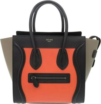 Celine Pre-owned Leather celine-bags - Dames - Vintage Shopper - Oranje - ONE Size - Leer - Vintage