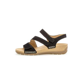 Gabor Schoenen, Dames, Zwart, 36 EU, Sandalen met bandjes en sleehak