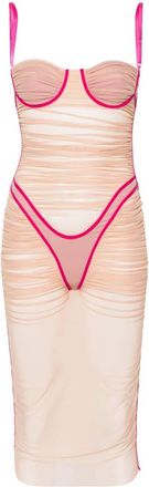Diesel D-Haily bustier midi dress - women - Elastane/Nylon - S - Neutrals