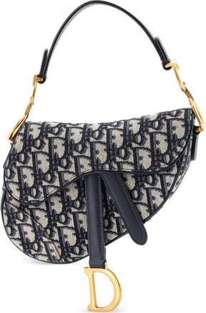 Dior Saddle Handbag Oblique Canvas Mini shoulder bag - Blu
