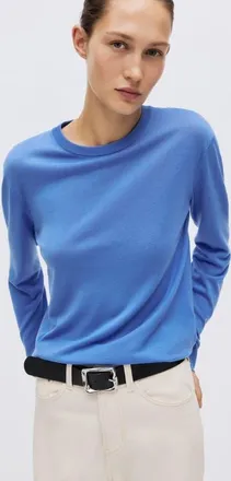 H&M Merino Wool Jumper in Blue at Nordstrom, Size X-Small
