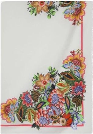 Etro Multicolor Boeket Jacquard Katoen Modal Sjaal - Dames - Sjaals - Veelkleurig - ONE Size - Katoen - Accessoires