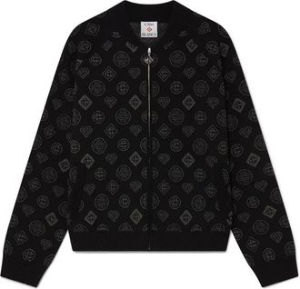 Casablanca Monogram Jacquard Bomber Jacket - Heren - Bomber jackets - Zwart - L - Polyester - Jassen