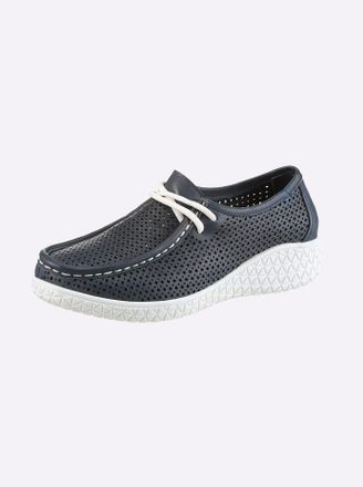 Gemini Schn&uuml;rschuh GEMINI, Damen, Gr. 36, dunkelblau, Glattleder, Schuhe Schn&uuml;rschuh