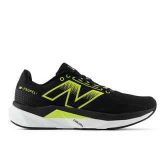 New Balance Mens FuelCell Propel v5 in Black/Green/Grey Synthetic, size 10.5