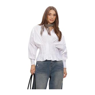 Notre-V Nv-Isel Blouse - Dames - Blouses & Shirts - Wit - Maat: 2XL Katoen