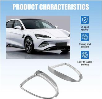 OEM Adecuado Para Cubiertas De Espejos Retrovisores De Autom&oacute;viles, Molduras De Espejos De Puertas Laterales, Cubiertas Protectoras De Sellado Plateadas /